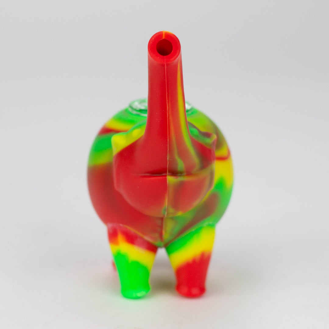 Fortune 4.5" Silicone Elephant hand pipe-Assorted_3