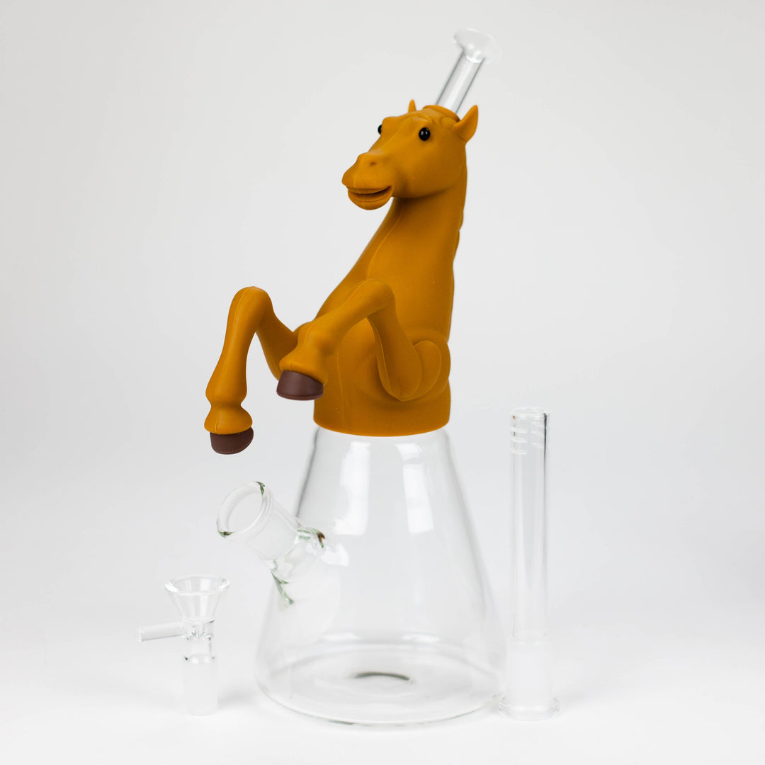 10.5" Wild horse glass water pipes Assorted_10