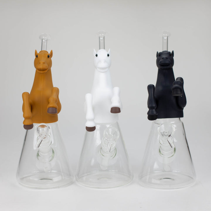 10.5" Wild horse glass water pipes Assorted_2