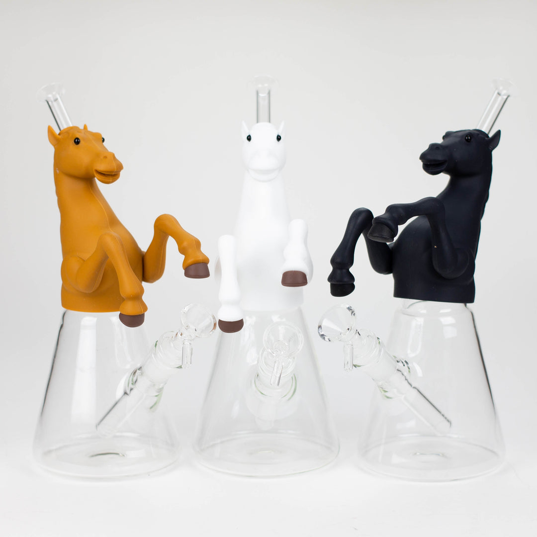 10.5" Wild horse glass water pipes Assorted_0