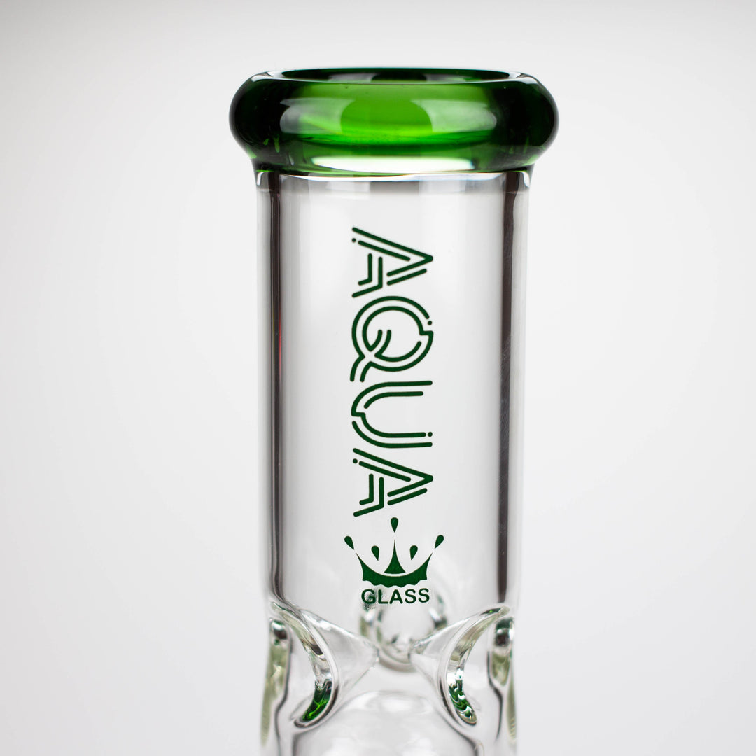 AQUA 10.5" Single tree arm glass water pipes with silicone cap_6