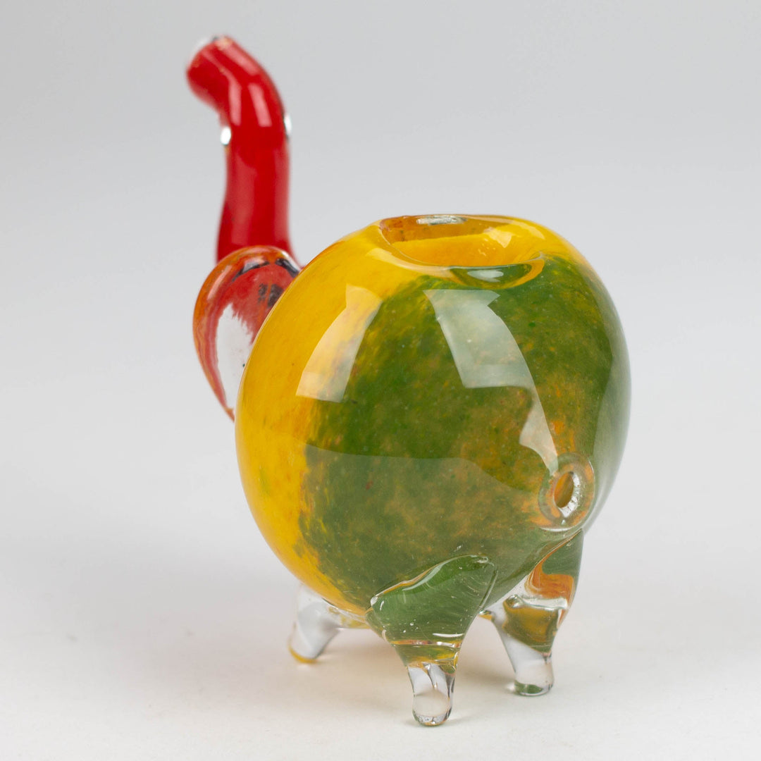 Elephant Rasta color hand pipe 4.25"_3