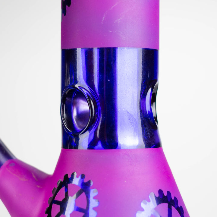 Purple Wheel Glass Water Pipes 12"_3