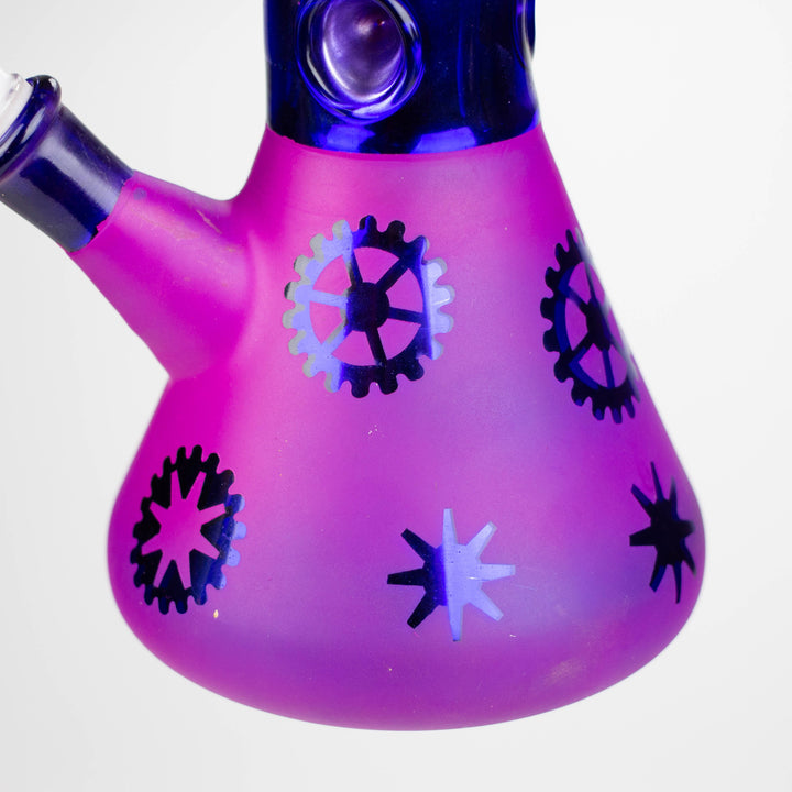 Purple Wheel Glass Water Pipes 12"_5