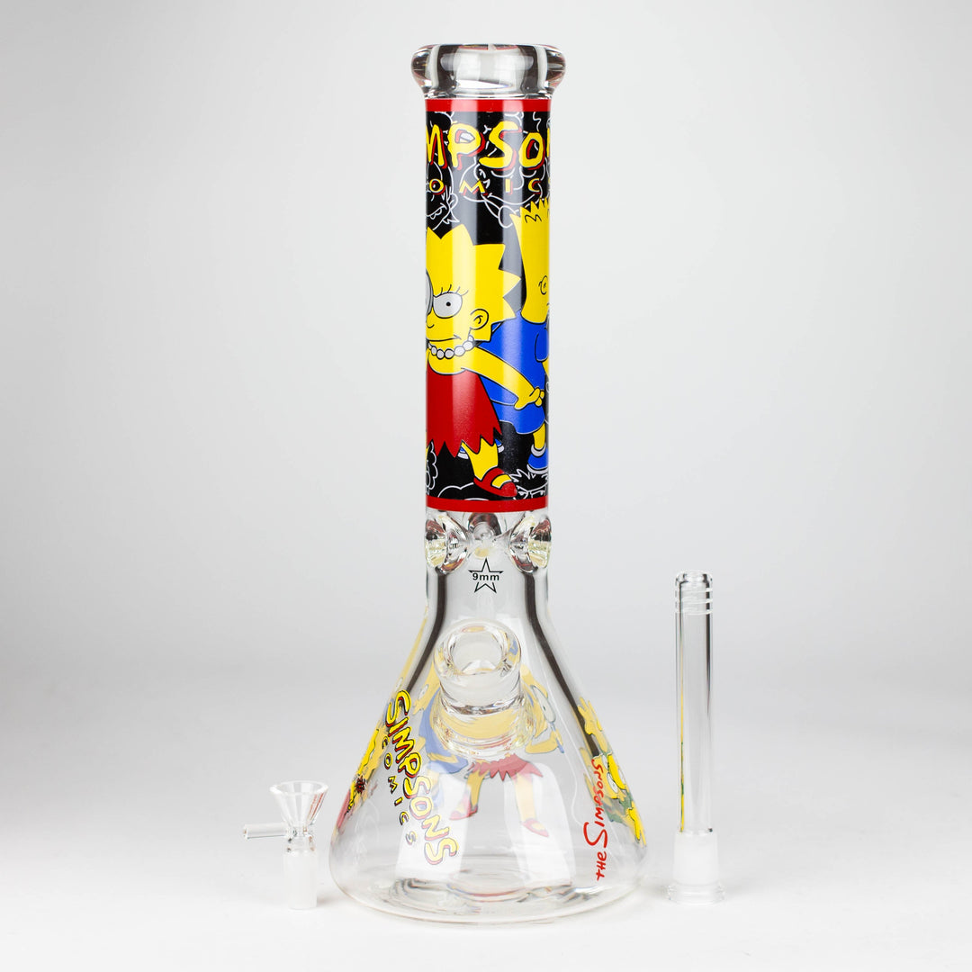 Cartoon 9 mm glass pipes 14"_4