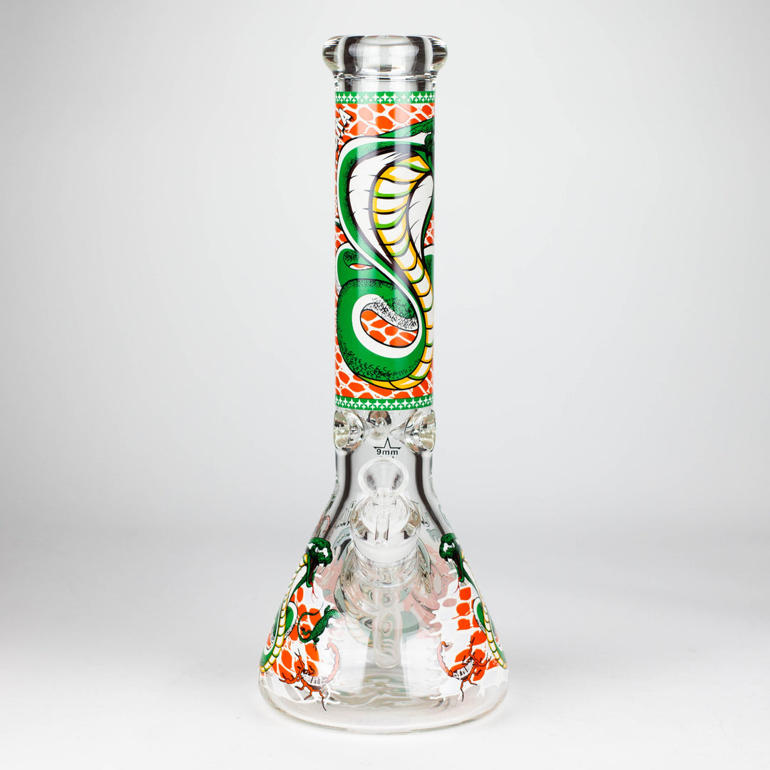 Cobra snake Glow 9mm glass pipes 14"_1