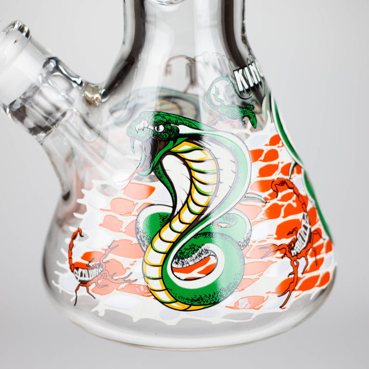 Cobra snake Glow 9mm glass pipes 14"_4