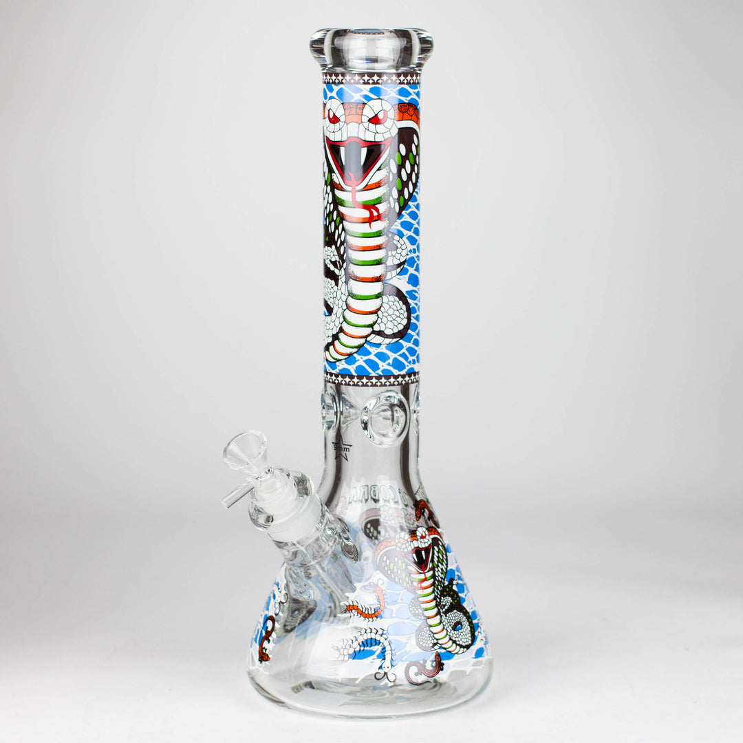 Cobra snake Glow 9mm glass pipes 14"_8