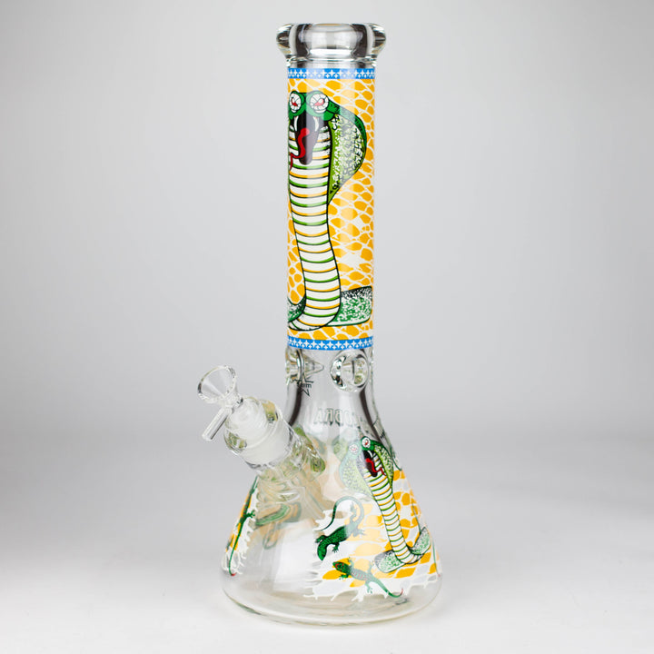 Cobra snake Glow 9mm glass pipes 14"_9