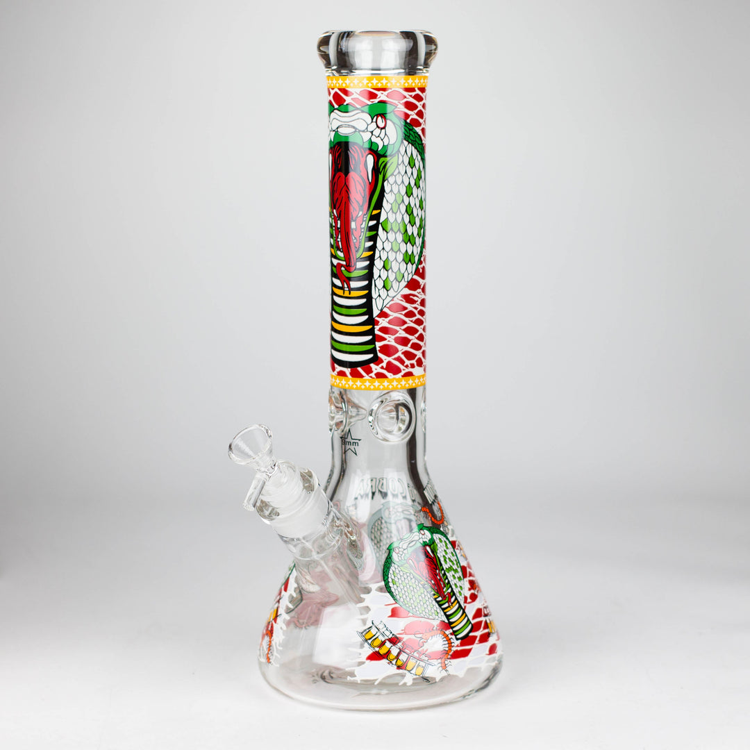 Cobra snake Glow 9mm glass pipes 14"_10