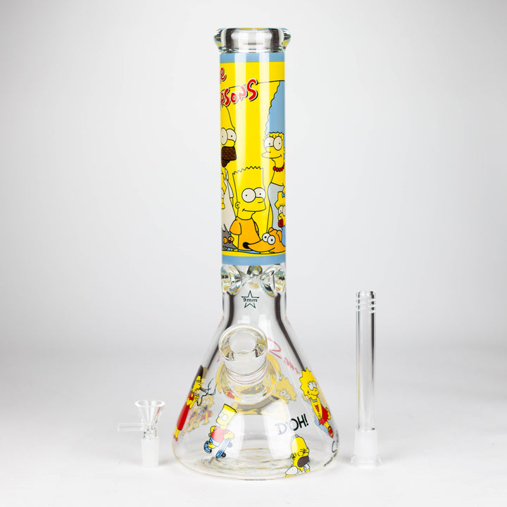 Cartoon 9 mm glass pipes 14"_4