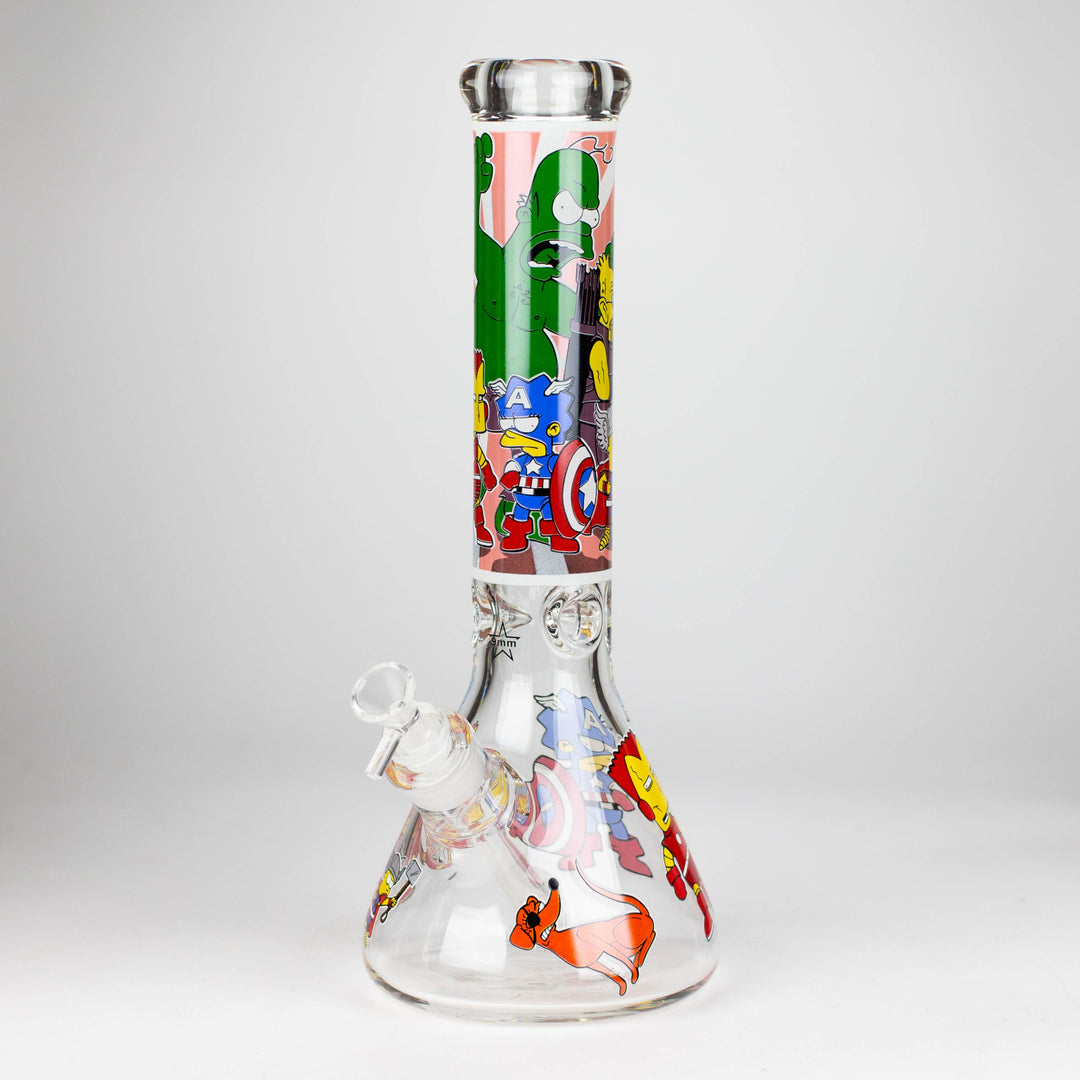 Cartoon Glow 9 mm glass pipes 14"_11