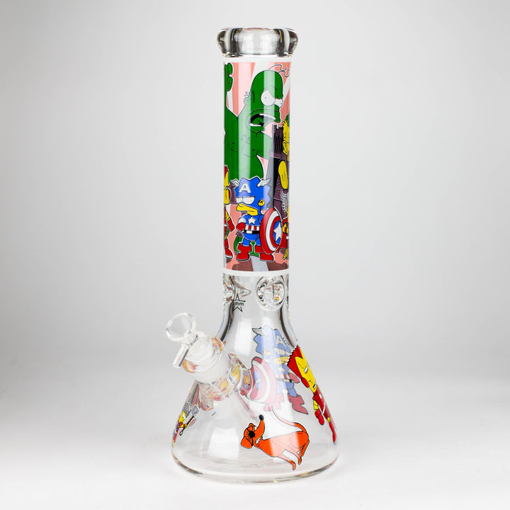 Cartoon Glow 9 mm glass pipes 14"_11