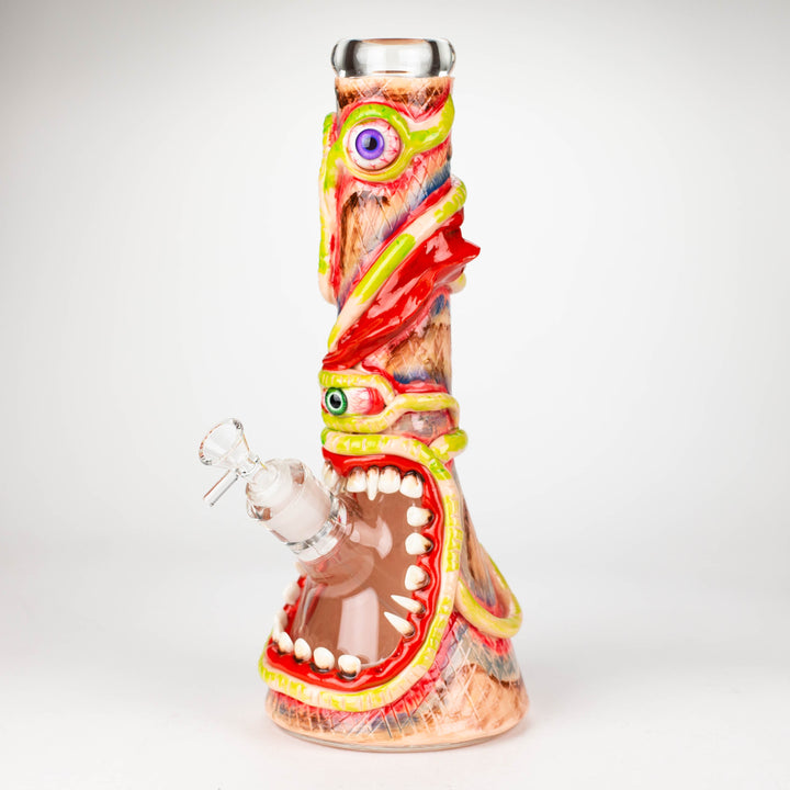 Resin 3D artwork 7mm glass beaker water pipes 13"_0