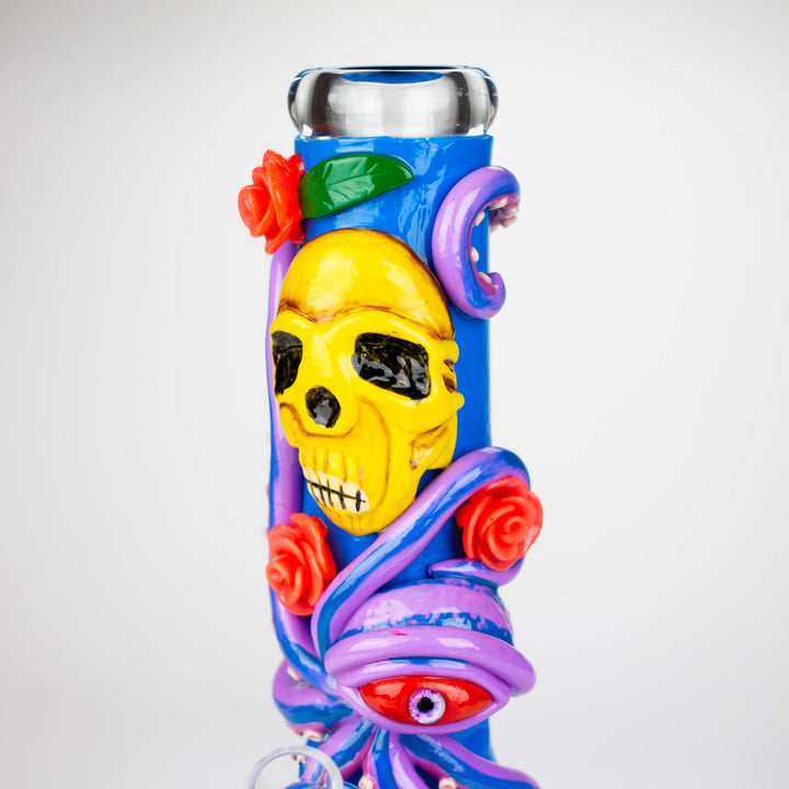 Resin 3D Octo-Skull  glass beaker 13"_3