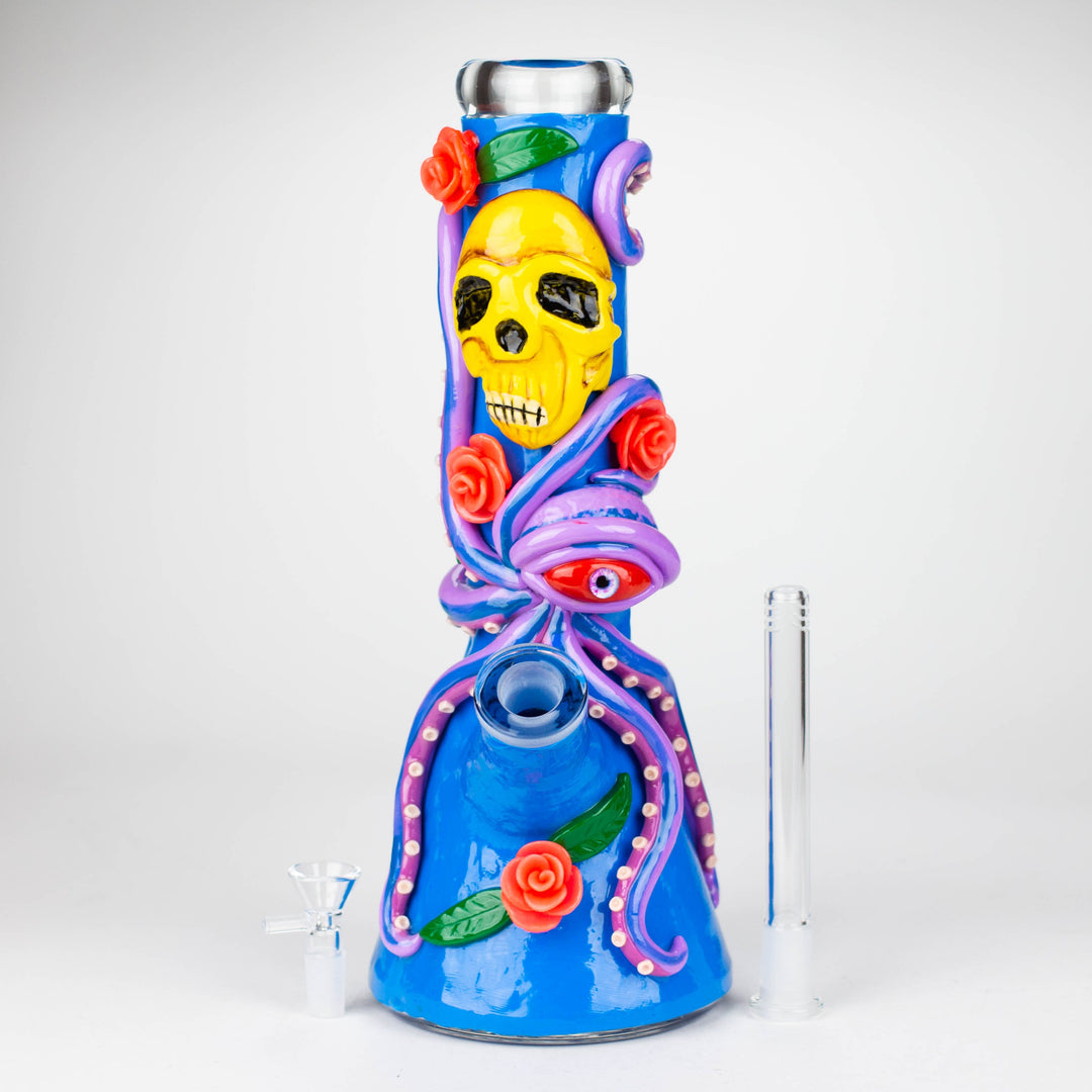 Resin 3D Octo-Skull  glass beaker 13"_7