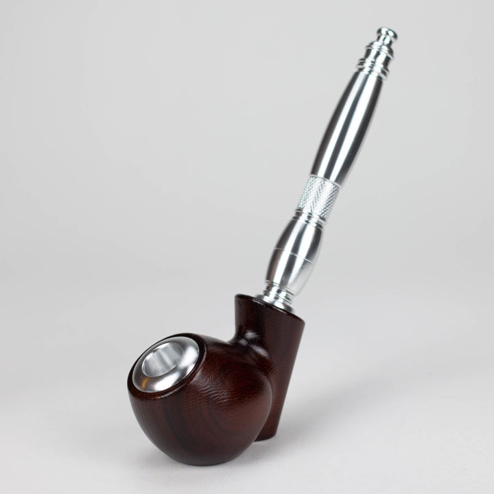 Aluminum Tobacco Pipe with Screens 8"_1