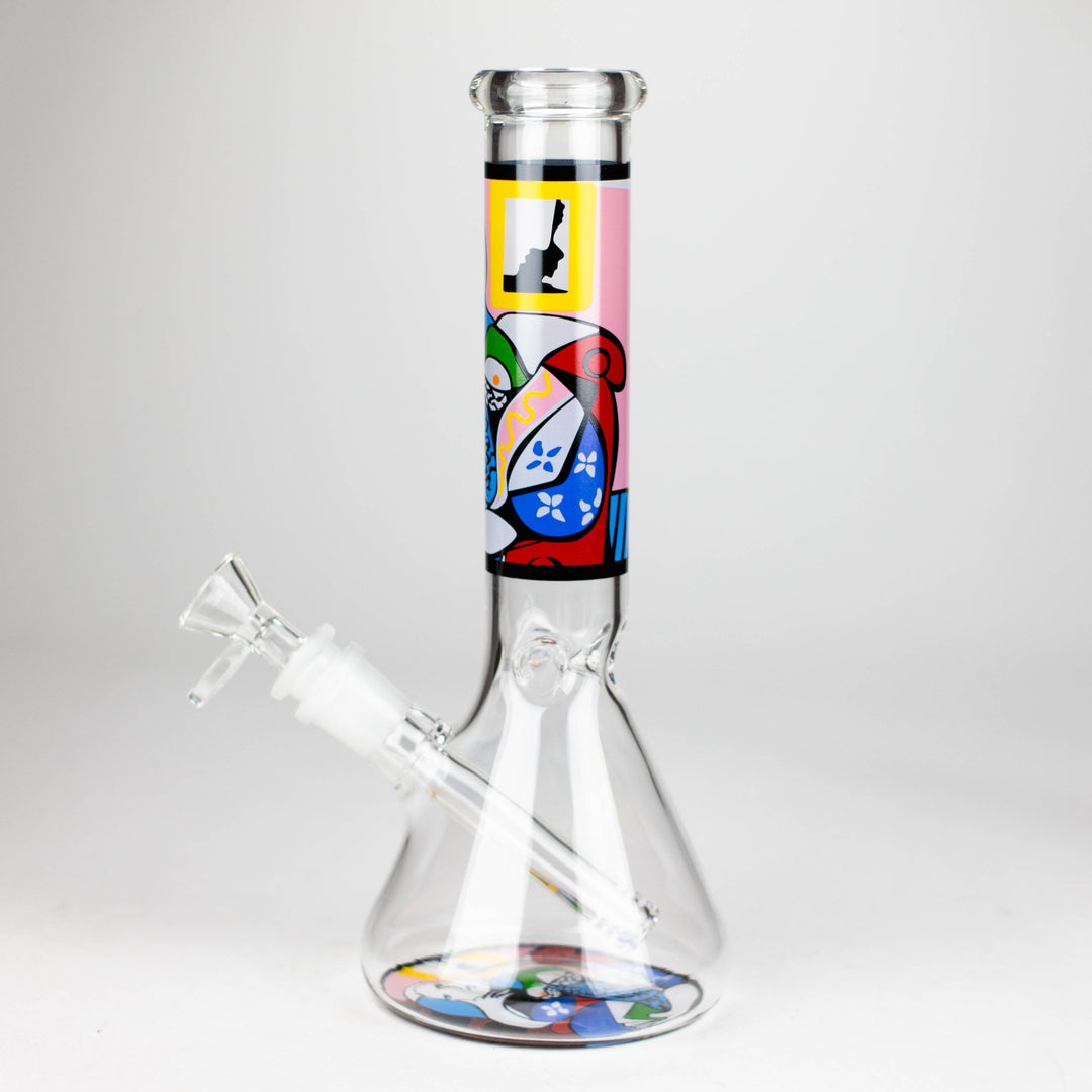 Glass Pipes With Abstract Art Design 10"_5