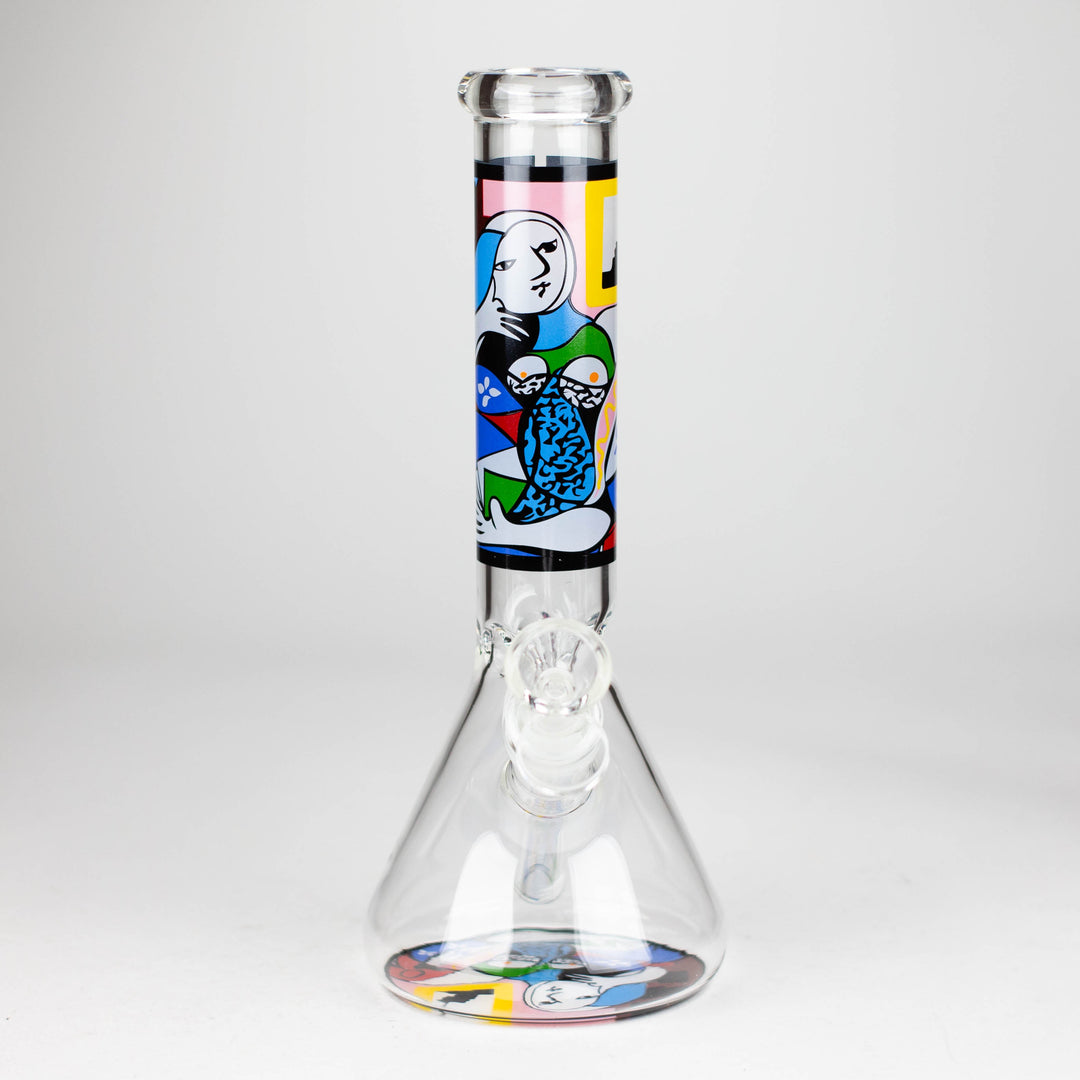 Glass Pipes With Abstract Art Design 10"_6