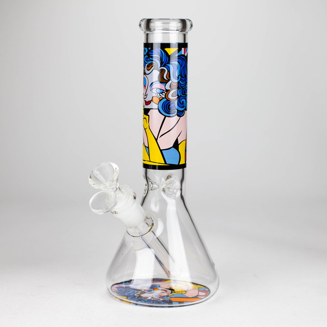 Glass Pipes With Abstract Art Design 10"_2