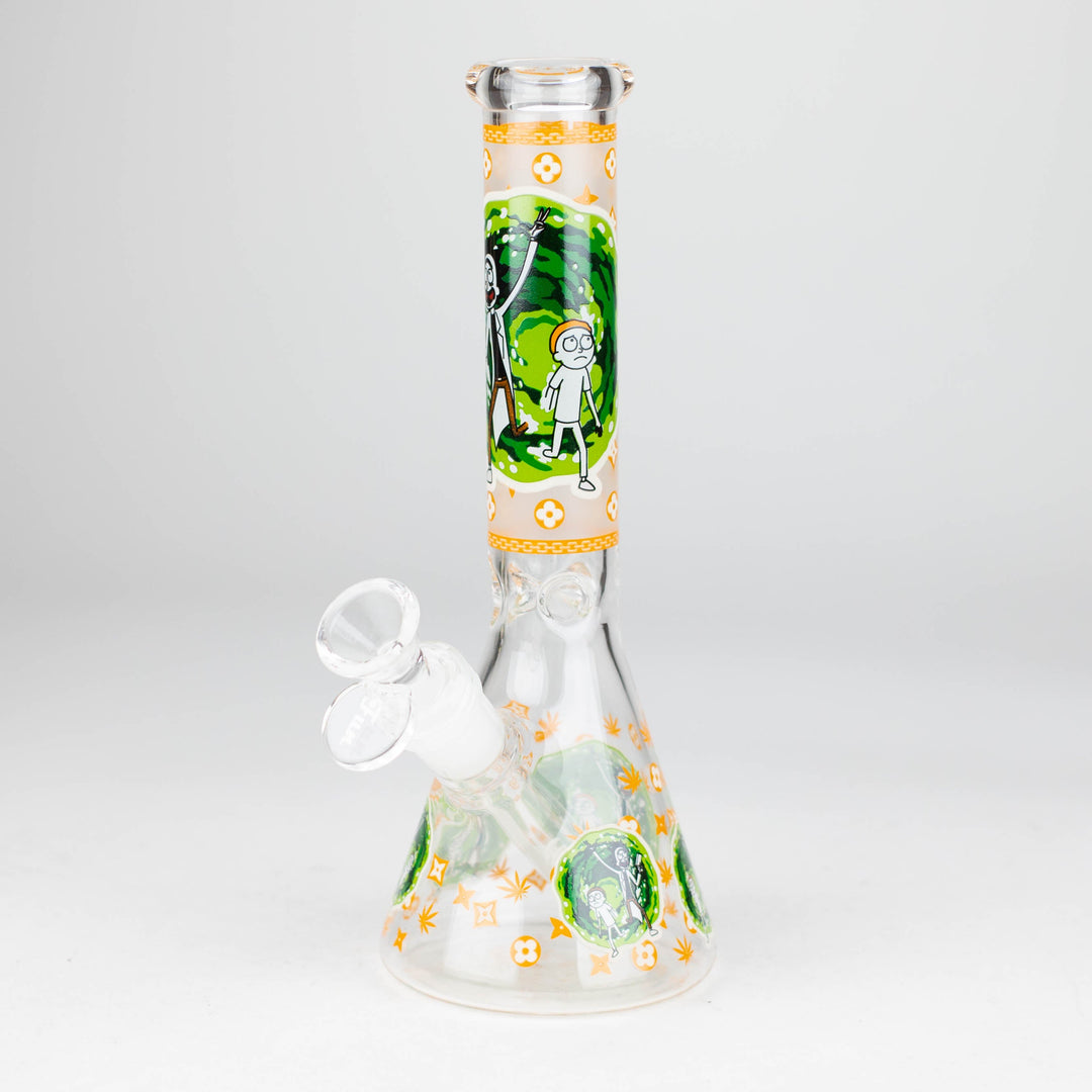 Glow In The Dark 4mm glass water pipes 9"_2