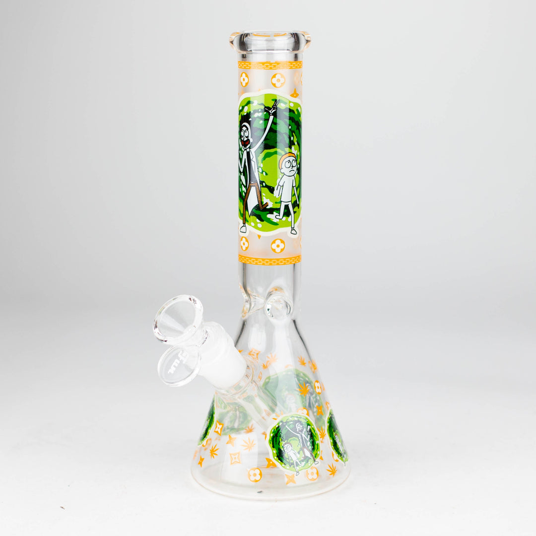 Glow In The Dark 4mm glass water pipes 9"_9