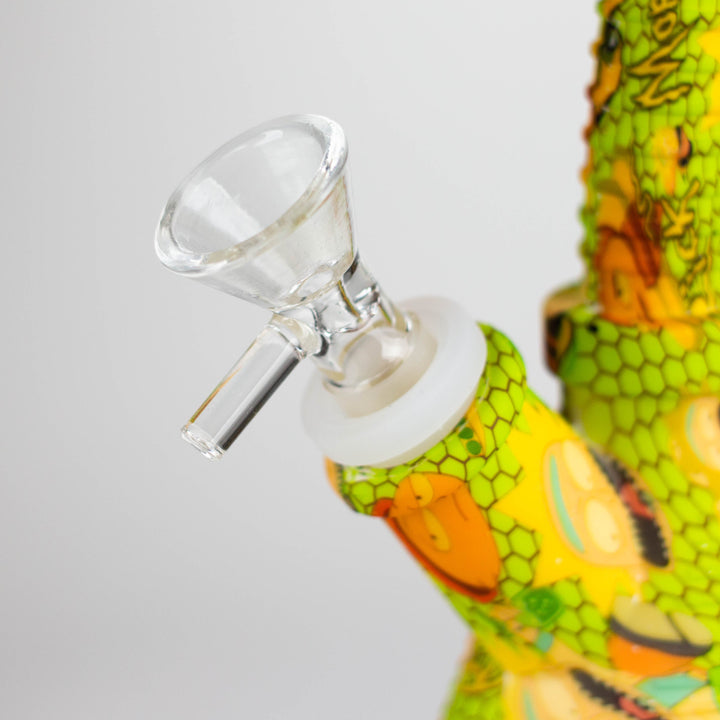 Fortune 6.5" Angled Hydrographic Silicone Waterpipe-Assorted_4