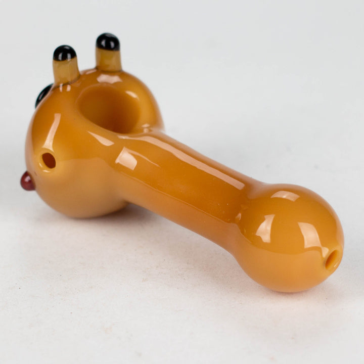 Cat design thick glass pipe 4"_1