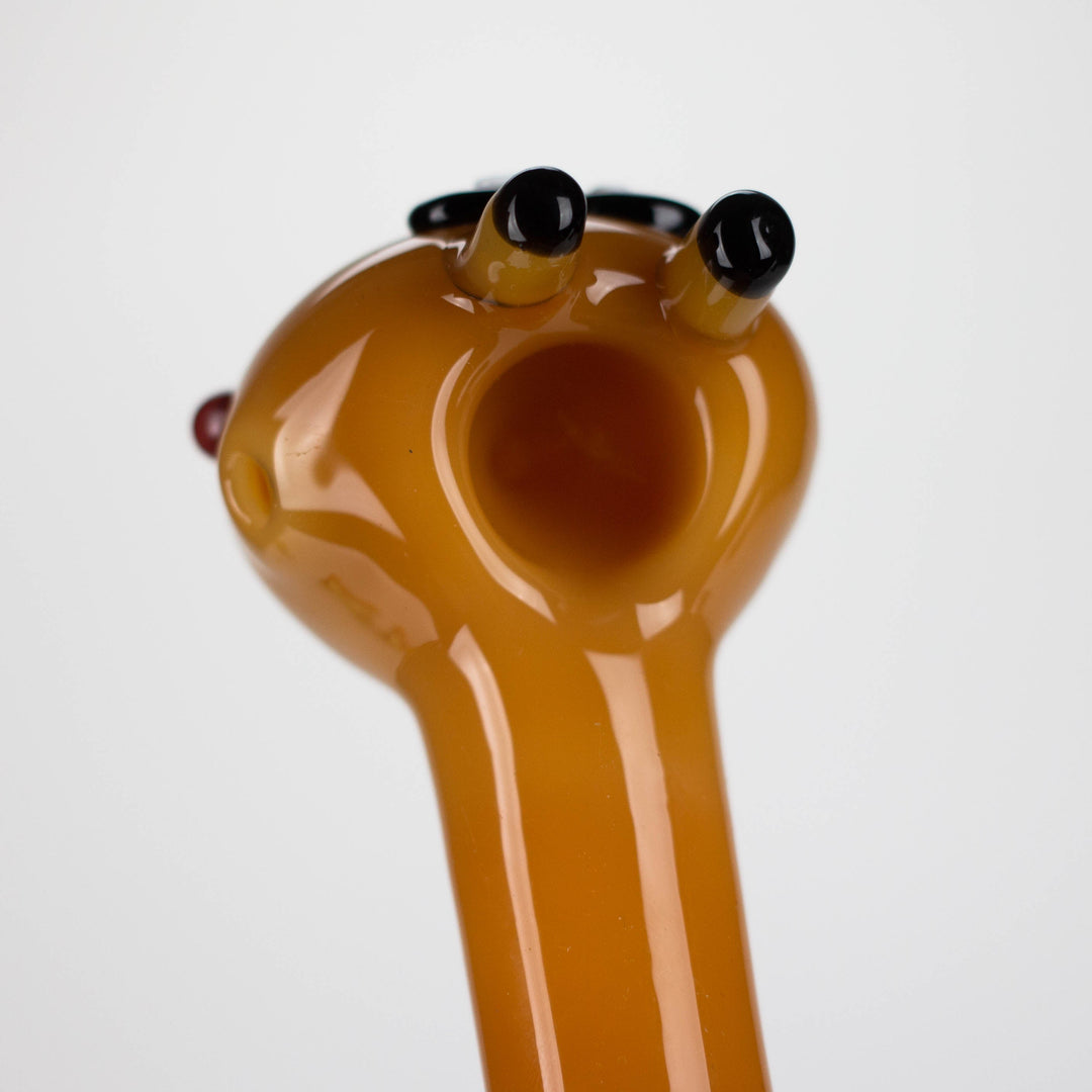 Cat design thick glass pipe 4"_4