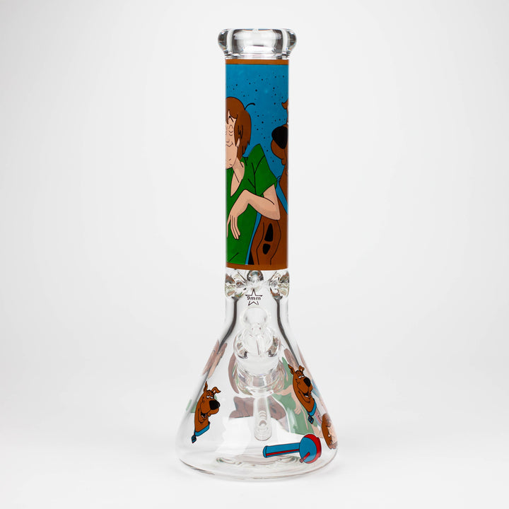 SD Cartoon 9mm glass water pipes 14"_7