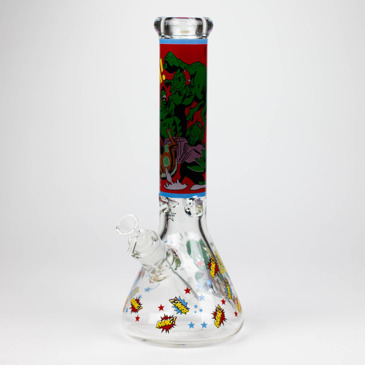 SD Cartoon 9mm glass water pipes 14"_12