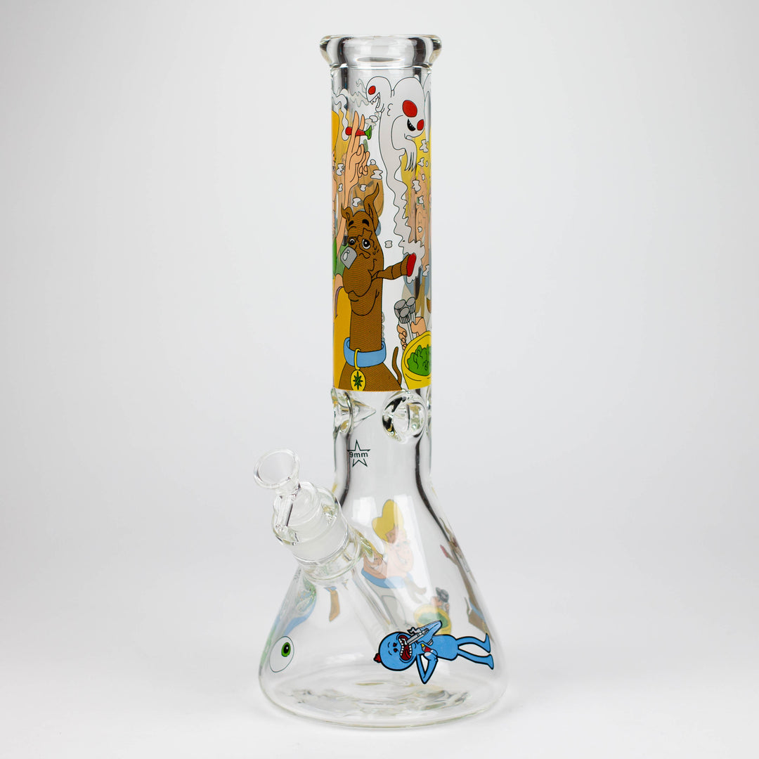 SD Cartoon 9mm glass water pipes 14"_2