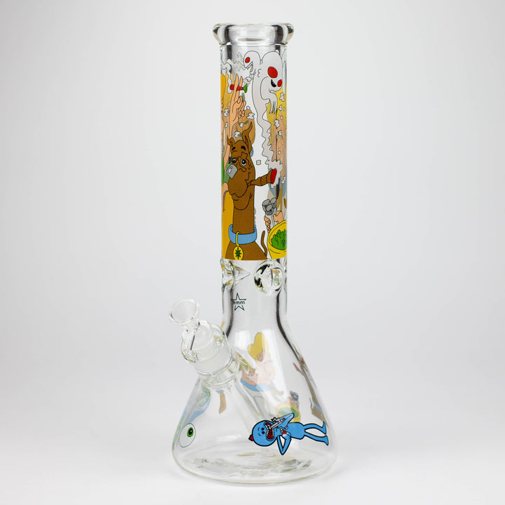 SD Cartoon 9mm glass water pipes 14"_2