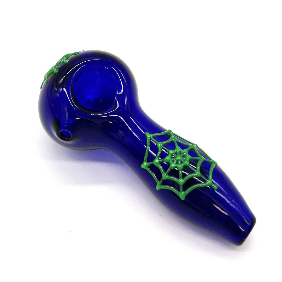 Spider Glow In The Dark Glass Smoking Spoon Hand Pipe_2