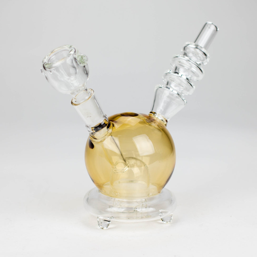 Apple glass water pipes 6"_3