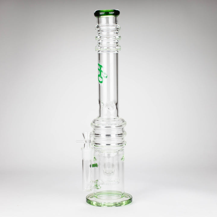 H2O 18" 7mm glass bong with double layer honeycomb_3