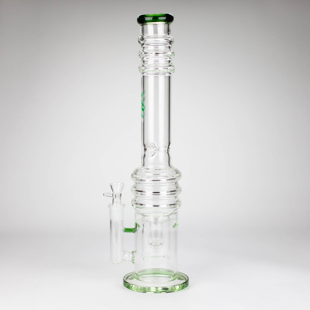 H2O 18" 7mm glass bong with double layer honeycomb_5