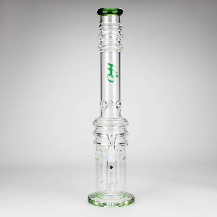 H2O 18" 7mm glass bong with double layer honeycomb_6