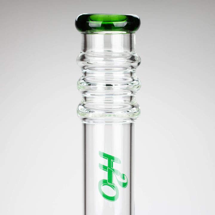 H2O 18" 7mm glass bong with double layer honeycomb_7