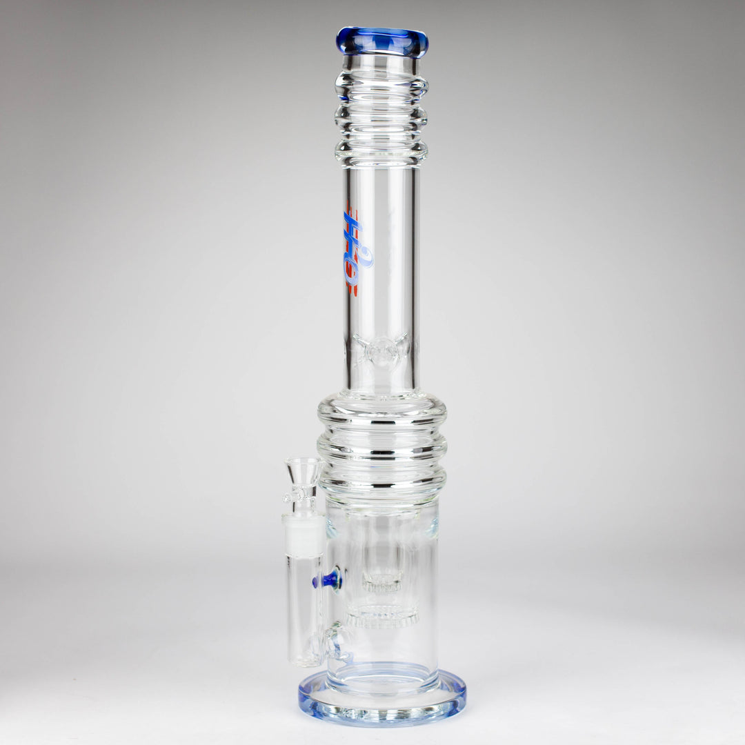 H2O 18" 7mm glass bong with double layer honeycomb_4