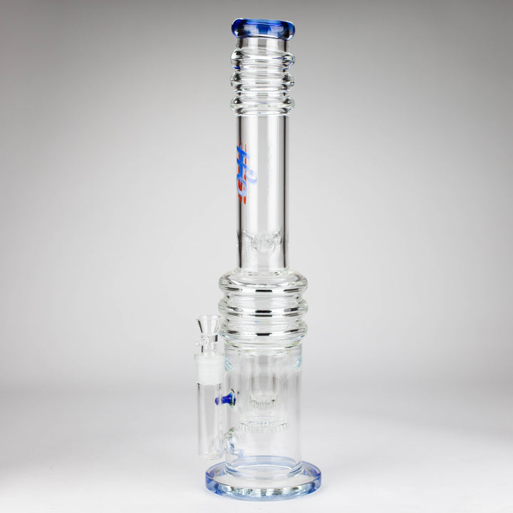 H2O 18" 7mm glass bong with double layer honeycomb_4