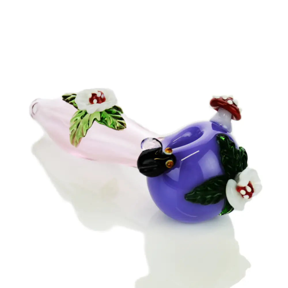 4.5" Flower Mushroom Art Hand Pipe Spoon