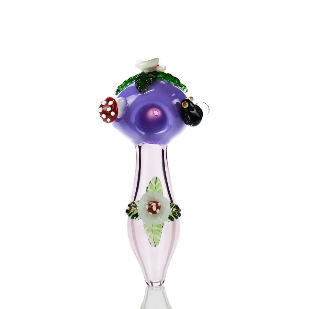 4.5" Flower Mushroom Art Hand Pipe Spoon