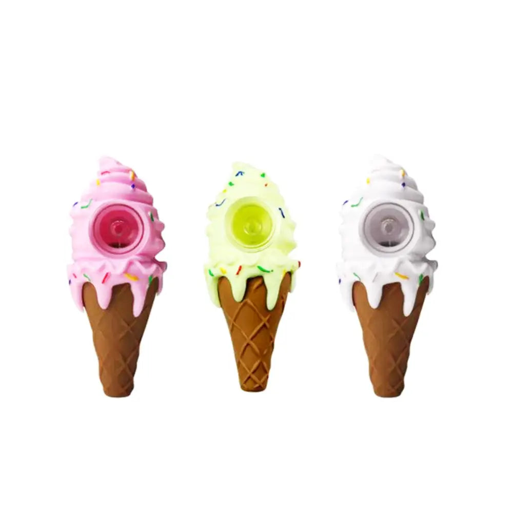 4.5" Ice Cream Cone Silicone Hand Pipe