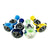 4.5" Spider Web Hand Pipe Spoon in Color Glass Tube