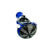 4.5" Spider Web Hand Pipe Spoon in Color Glass Tube