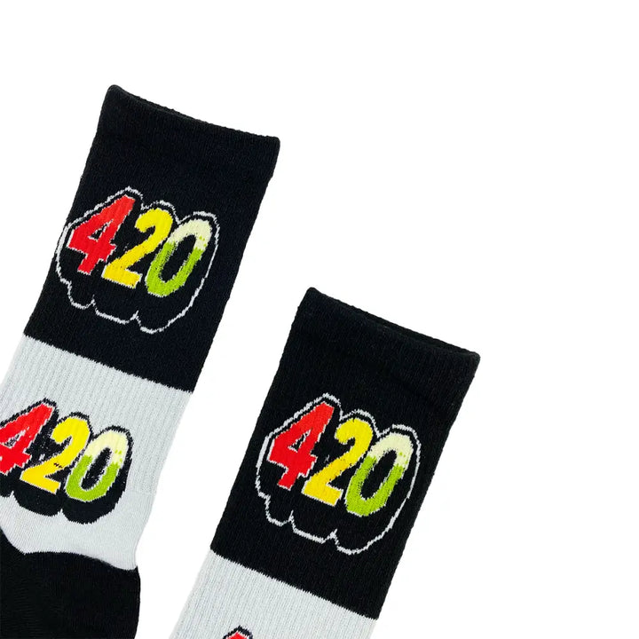 420 Socks Fits All, 70% Cotton, 25% Spandex, 5% Elastic