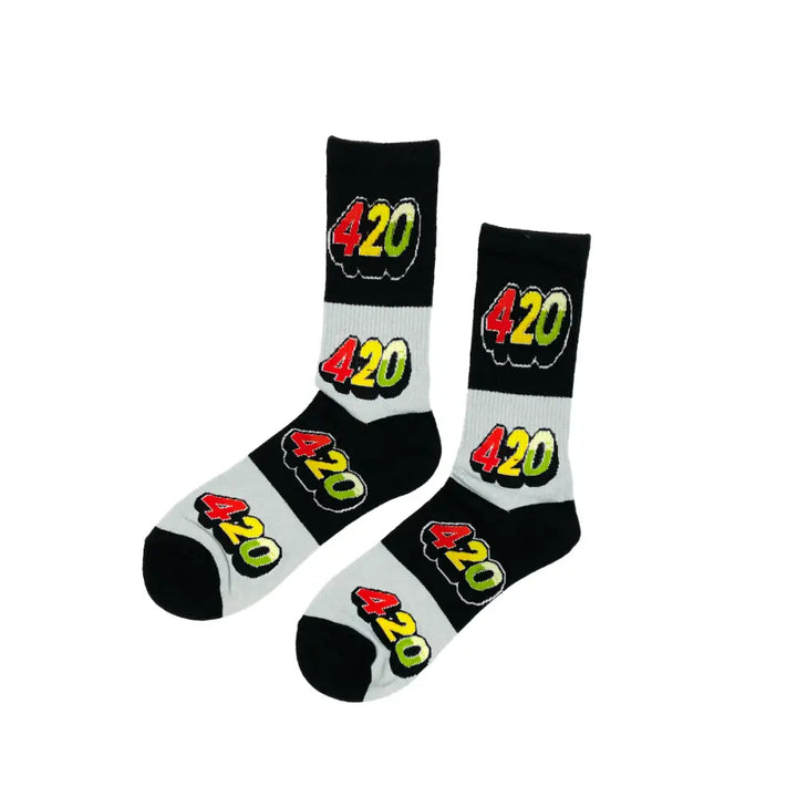 420 Socks Fits All, 70% Cotton, 25% Spandex, 5% Elastic