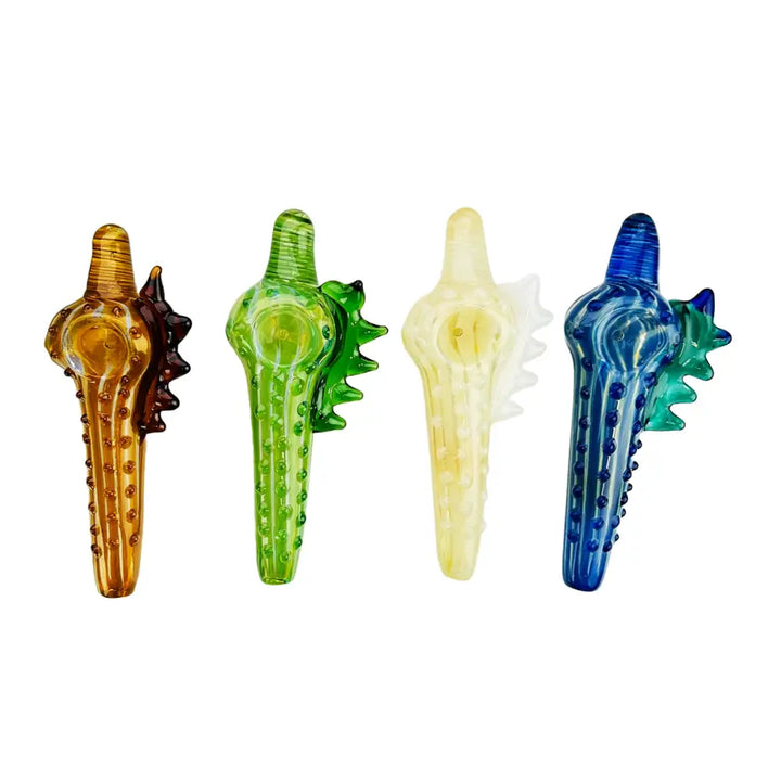 5.5" Sea Shell Hand Pipe Spoon Color Tube Glass