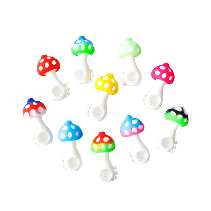 5" Silicone Mushroom Hand Pipe Spoon